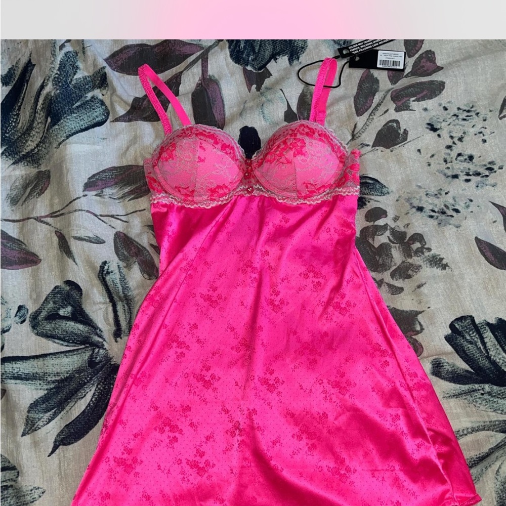 I.AM.GIA Hot Pink Lace Mini Dress
